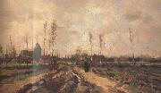 Vincent Van Gogh Landscape with Church and Farms (nn040 oil painting reproduction